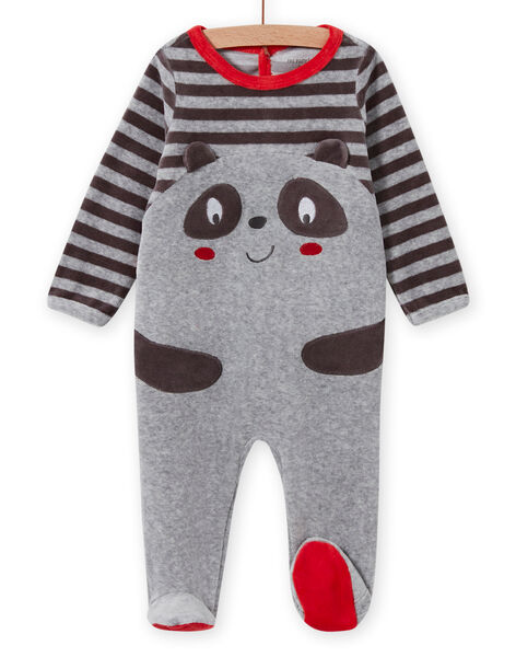 Grenouillere Gris Motif Panda Bebe Garcon Pyjama Bebe Dpam
