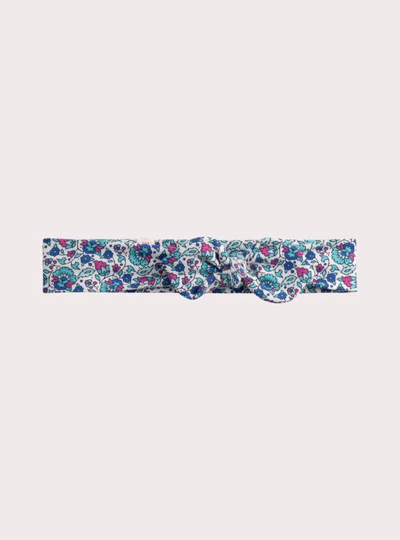 Bandeau blanc cassé à imprimé fleuri bébé fille WYIBOBAN / 25SI09R1BANA001