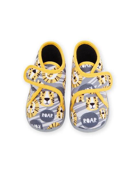 Chaussons bottillons à imprimé lion et lettrage PUPANTCHAT / 22XK3842D0A940
