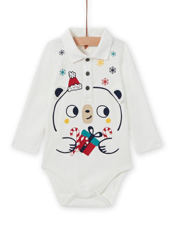 Body à motif ourson de Noël bébé garçon MUNOBOD / 21WG10Q1BOD001