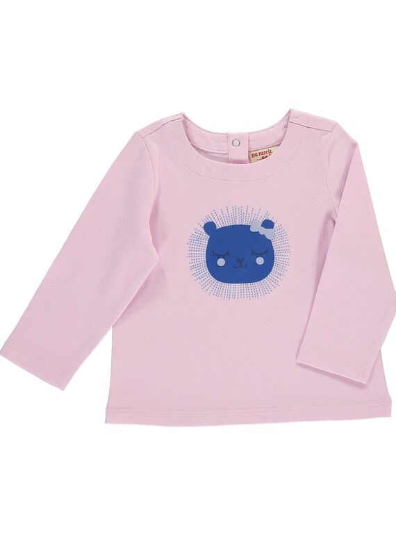 Tee-shirt manches longues bébé fille CIKLETEE2 / 18SG09D2TMLH700