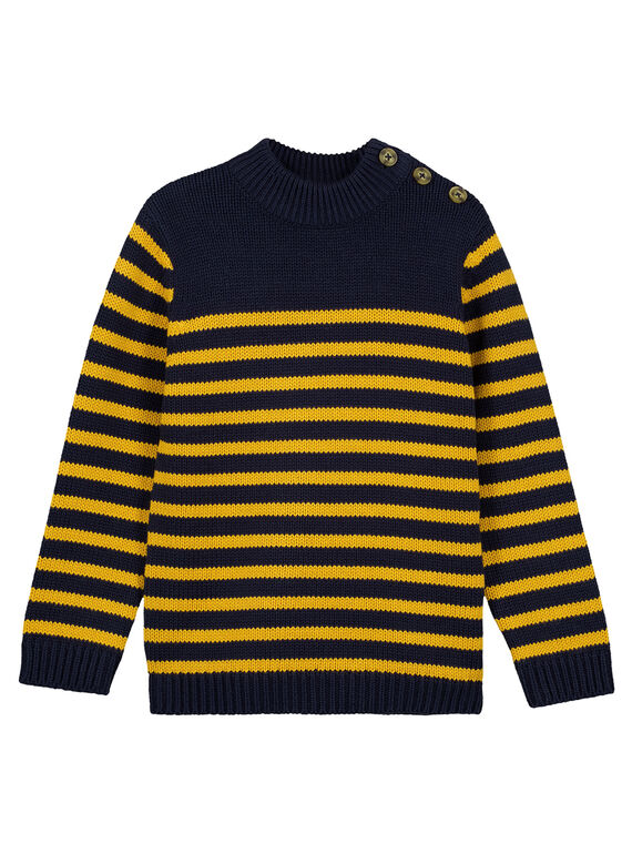 Pull Marine rayé Ocre GOJOPUL2 / 19W90241D2EB116