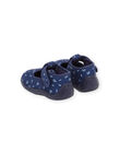 Chaussons forme salomé bleu marine à imprimé poissons RUPANTSEA / 23KK3842D0A070