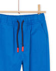 Pantalon bleu à taille élastique RONAUPAN / 23S902N1PANC238