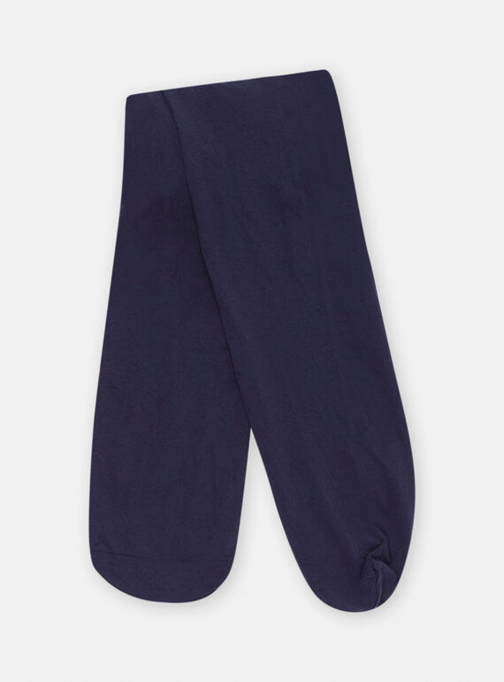 Collant bleu marine fille SYAJOSCOL9 / 23WI01M1COL070