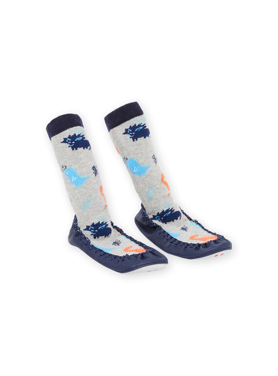 Chaussons chaussette à imprimé dinosaures POCHO7AOP / 22XK3642D08C201