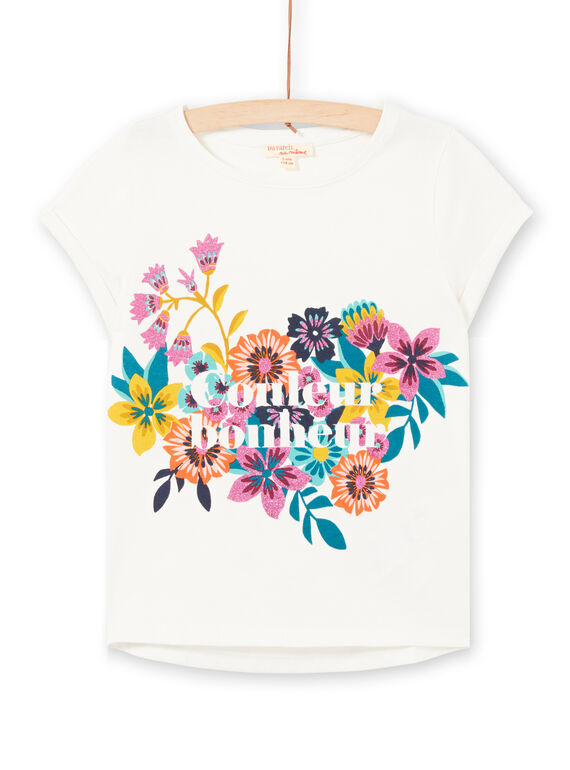 Tee Shirt Manches Courtes Ecru LAMUMTI1 / 21S993Z1TMC001