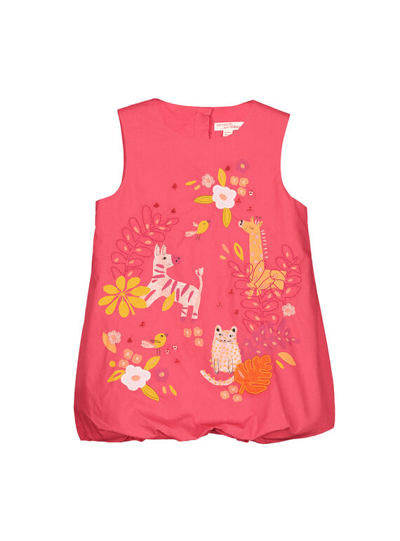 Robe bouffante en coton bébé fille FIBAROB2 / 19SG0962ROB308
