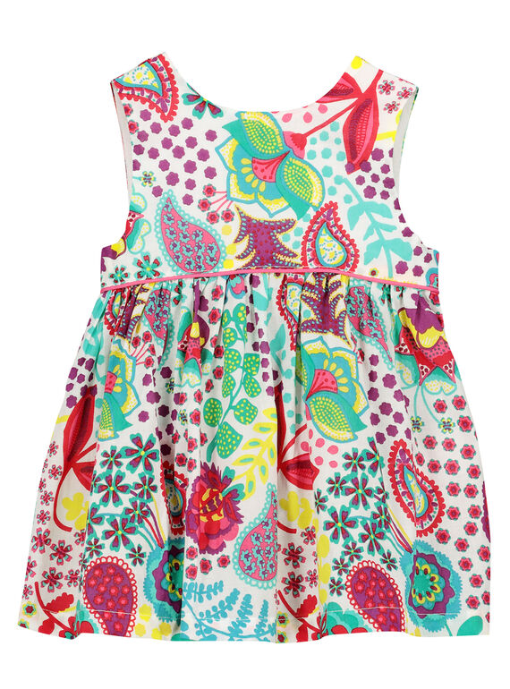 Robe sans manches imprimé bébé fille FICAROB1 / 19SG09D1ROB000