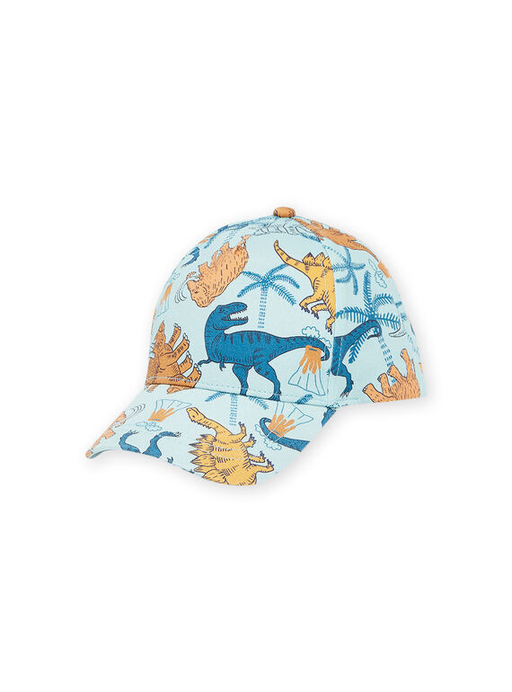 Casquette bleu céladon à imprimé dinosaures et palmiers RYOJOCHA8 / 23SI02C3CHA204