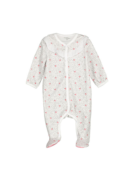 Dors-bien en velours bébé fille FOU1GRE2 / 19SF0512GRE099