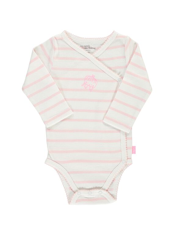 Body manches longues bébé fille CCFBODRAY1 / 18SF03B3BOD099