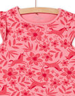 Ensemble pyjama rose à imprimé licorne et fleuri enfant fille NEFAPYJUNI / 22SH11H9PYJD305