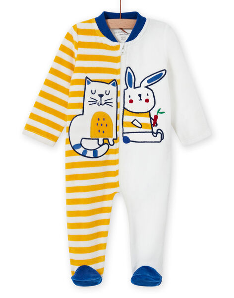 Grenouillere Ecrue Motif Animaux Bebe Garcon Pyjama Bebe Dpam