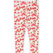 Legging écru et rouge à imprimé cerises