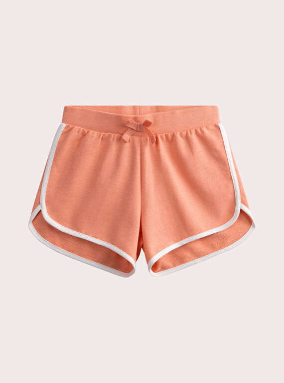 Short en french terry orange WAJERSHORT3 / 25S901M2SHOE403