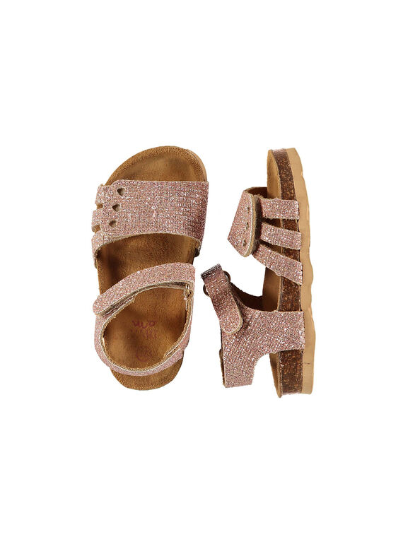 Sandale ville cuir bébé fille FBFNUGOLD / 19SK37D3D0E954