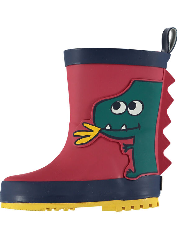 Botte de pluie rouge dragon bébé garçon  GBGBPVER / 19WK38G1D0C050