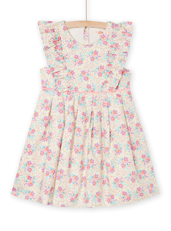 Robe rose à imprimé fleuri RABUROB1 / 23S90141ROB001