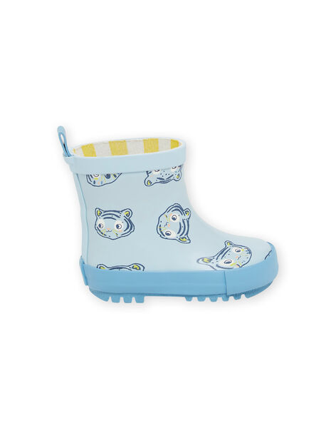 Bottes de pluie bleues à imprimé chats RUPLUITIGR / 23KK3812D0CC218