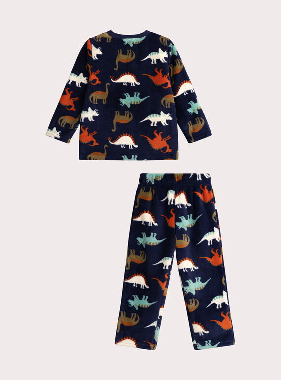Pyjama bleu en polaire pour garçon  VEGOPYJBOA2 / 24WH1295PYJ705