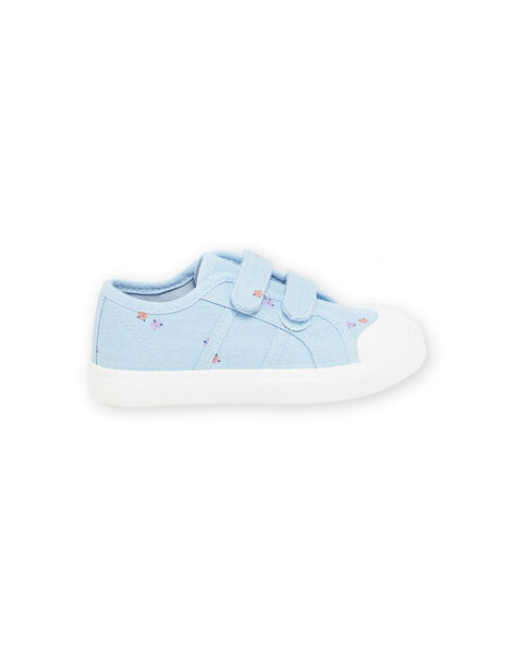 Baskets en toile bleues à imprimé fleuri RITOILDENIM / 23KK3771D16C201