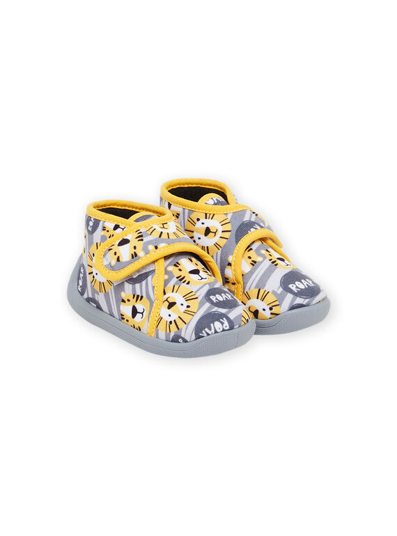 Chaussons bottillons à imprimé lion et lettrage PUPANTCHAT / 22XK3842D0A940