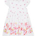 Robe blanche à imprimé fantaisie