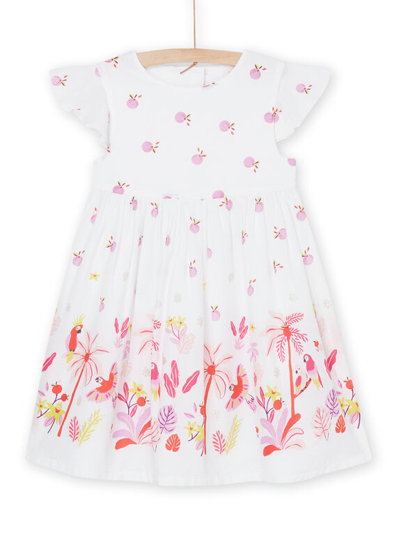 Robe blanche à imprimé fantaisie RANEOROB4 / 23S901O2ROB000