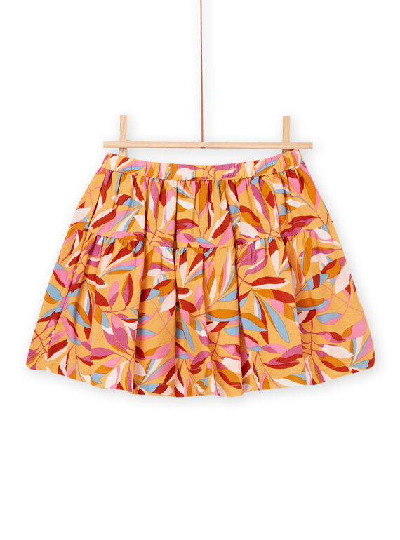 Jupe fluide à volants à imprimé feuille PAMOJUP2 / 22W901N1JUPB107