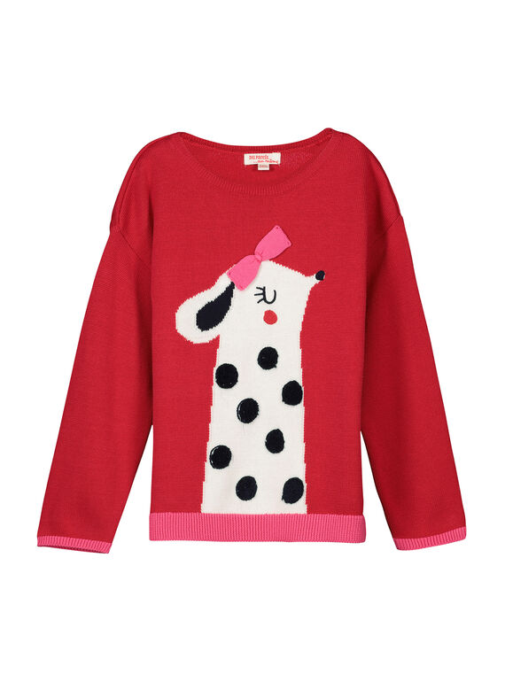 Pull en maille de coton fille FACOPULL1 / 19S90181PUL050