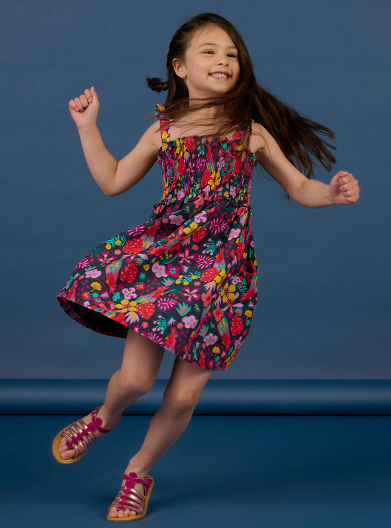 Robe multicolore enfant fille NAWAROB1 / 22S901V4ROBC211