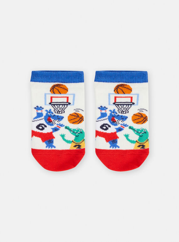 Socquettes motif basket -ball pour garçon TYOJOSOQ2 / 24SI02C2SOQ005