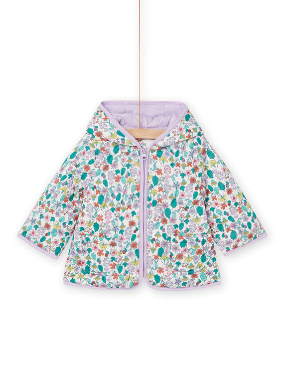 Doudoune à capuche et à imprimé fleuri RISUNDOU / 23SG09J7D3ED329