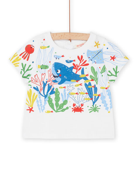 T-shirt blanc à motifs animaliers RUPOPTI3 / 23SG10X3TMC000