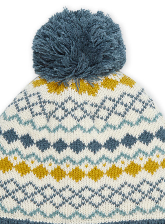 Bonnet à jacquard et pompon PYOGROBON6 / 22WI02G2BONA016