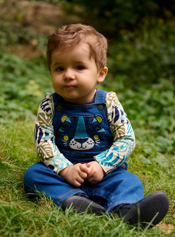 Salopette en jean bleue pour bébé garçon SUDUSAL / 23WG10P1SALP274