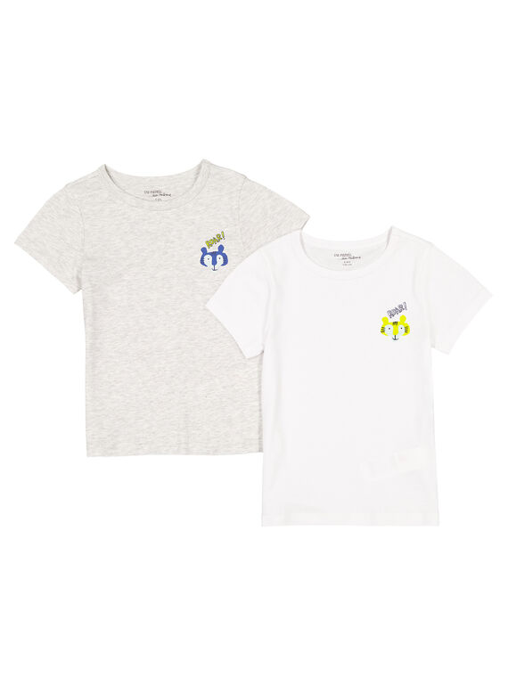 Lot de 2 tee-shirts manches courtes GEGOTELTIG / 19WH1261HLI000