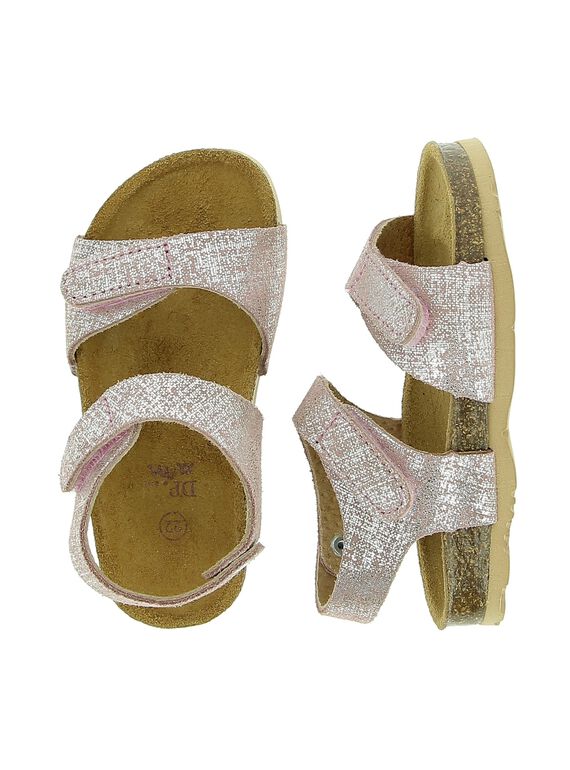 Sandale en cuir bébé fille CBFNUPINK / 18SK37W8D0E030