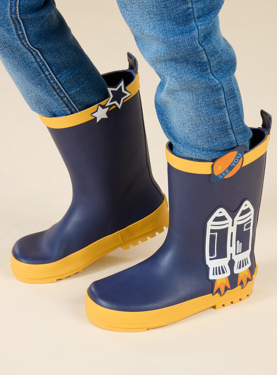 Bottes de pluie à animation fusée POPLUISPACE / 22XK3612D0C070