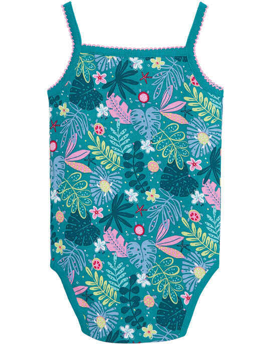 Body bébé fille à bretelles turquoise : Body bébé | DPAM