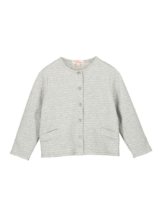 Gilet en molleton pailleté fille FAJOCAR4 / 19S901Y4D3C943