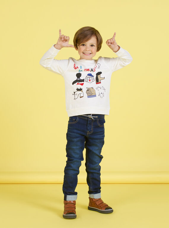 Jean élastiqué enfant garçon MOMIXJEAN / 21W902J1JEAP274