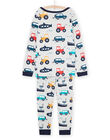 Pyjama gris chiné à imprimé tracteurs, voitures, bateaux et sous-marin REGOPYJAUTO / 23SH1253PYJJ922