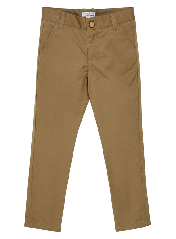 Pantalon chino uni beige garçon JOJAPANT2 / 20S902B2PANI819