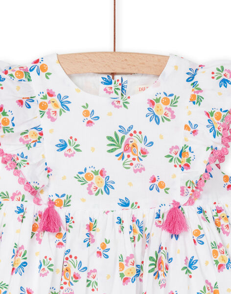 Robe blanche à imprimé fleuri RIPOPROB3 / 23SG09X1ROB000