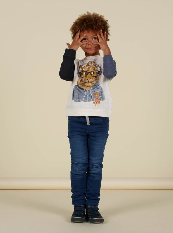 Jean regular doublé polaire enfant garçon MOHIJEAN / 21W902U1JEAP274