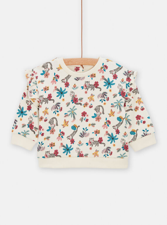 Sweat à motif fantaisie pour bébé fille TICRISWE / 24SG09L1SWE810