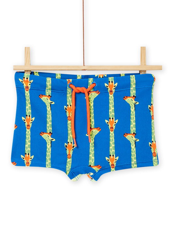 Maillot de bain bleu à imprimé girafes enfant garçon NYOMERSHOGI / 22SI02L3MAI702