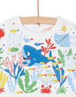 T-shirt blanc à motifs animaliers RUPOPTI3 / 23SG10X3TMC000